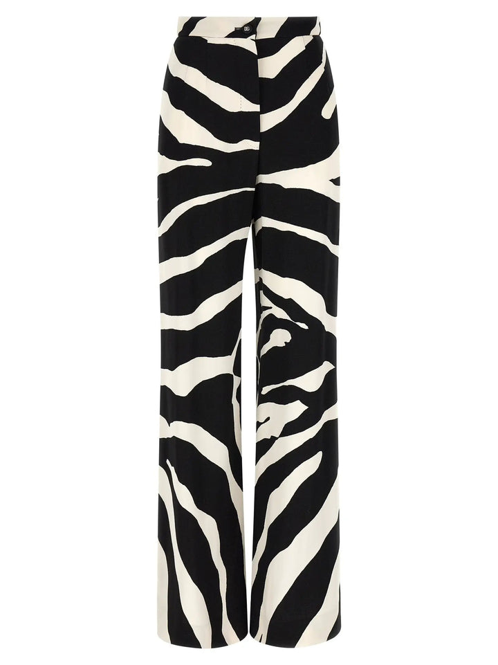 Dolce &amp; Gabbana Bicolor Viscose Casual Pants