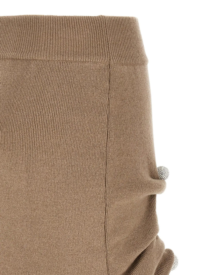 Giuseppe Di Morabito Beige Virgin Wool Long Skirt
