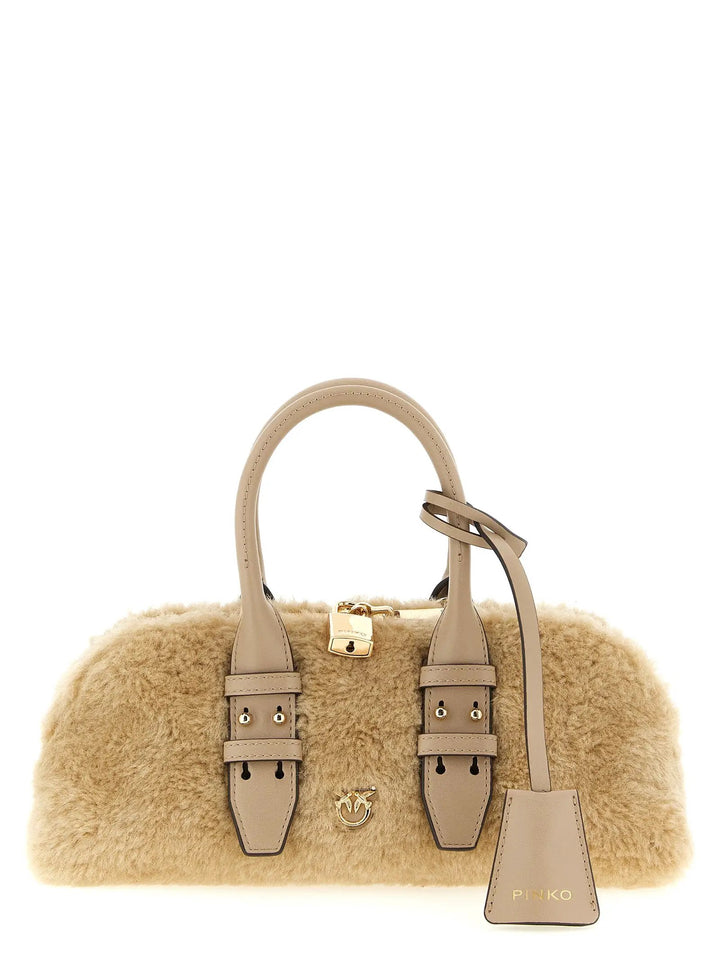 PINKO Gray Polyester Handbag