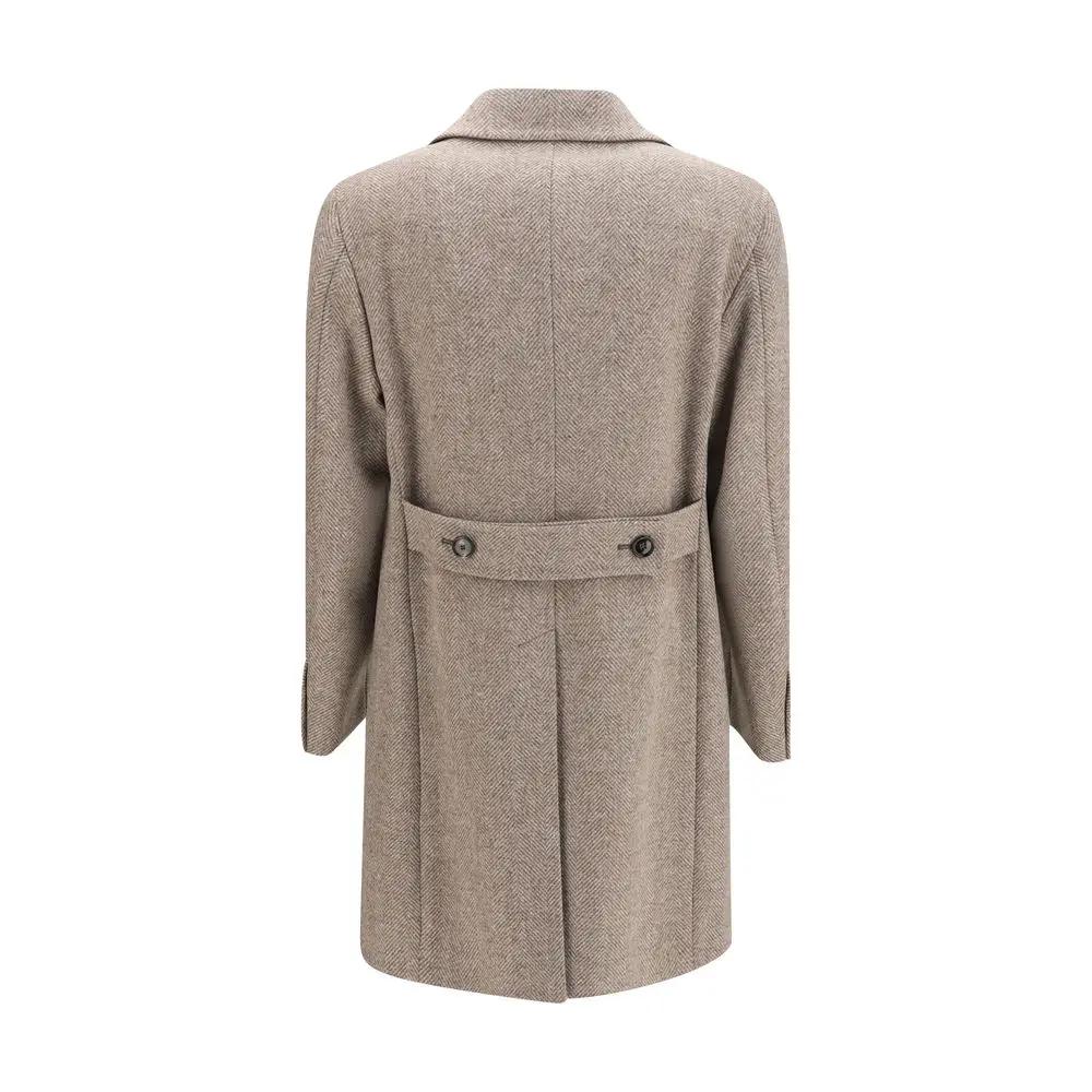 Tagliatore Sample Sale | Tagliatore Beige Wool Oves Aries Coat - | Designer outlet