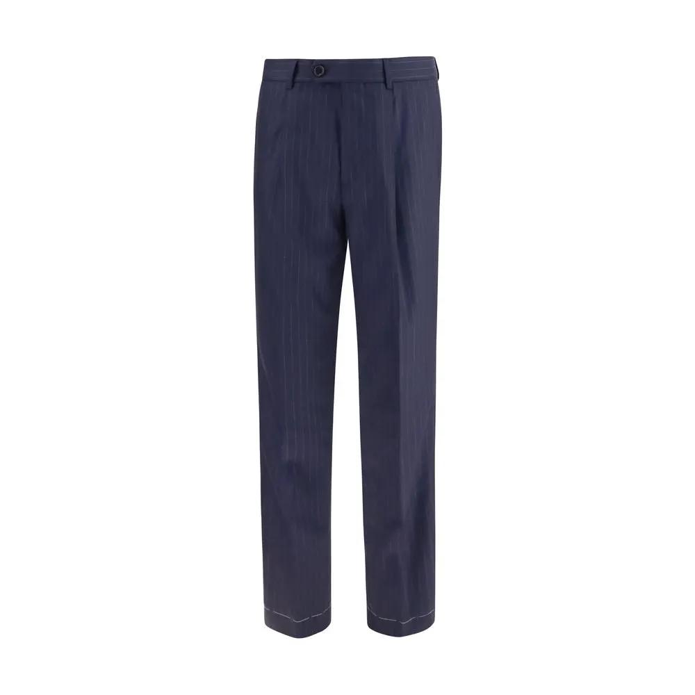 Brunello Cucinelli Sample Sale | Brunello Cucinelli Blue Wool Oves Aries Dress Pants - | Designer outlet