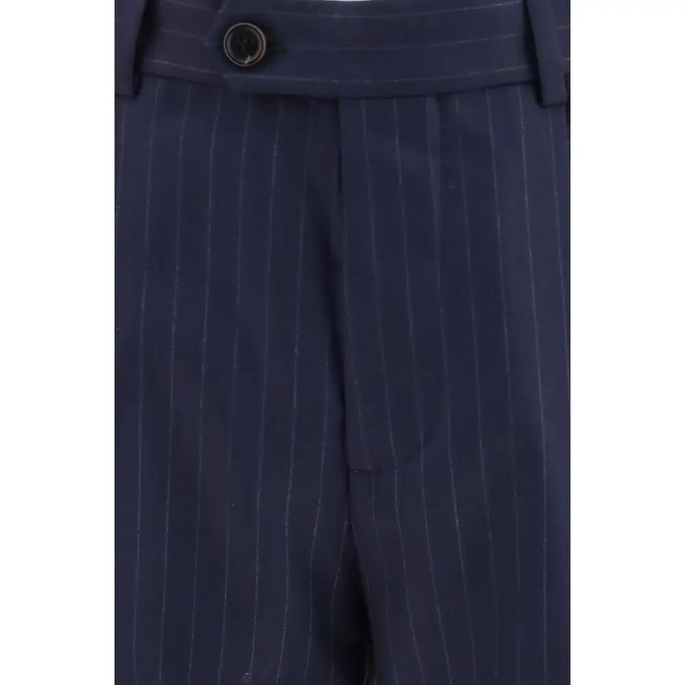 Brunello Cucinelli Sample Sale | Brunello Cucinelli Blue Wool Oves Aries Dress Pants - | Designer outlet
