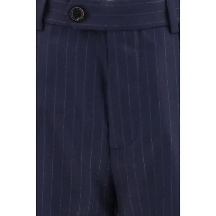 Brunello Cucinelli Sample Sale | Brunello Cucinelli Blue Wool Oves Aries Dress Pants - | Designer outlet