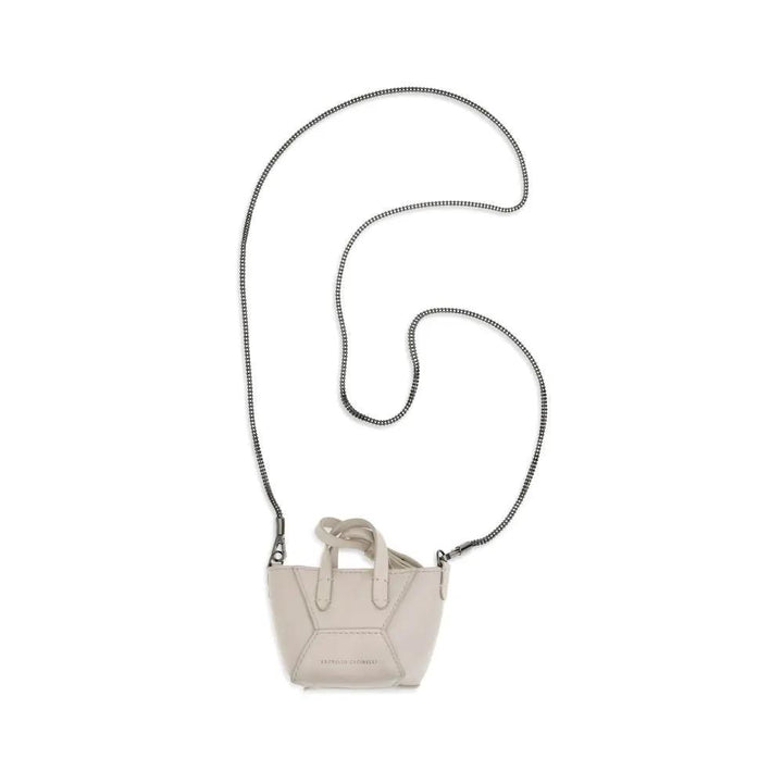 Brunello Cucinelli Sample Sale | Brunello Cucinelli Beige Calf Leather Bos Taurus Shoulder Bag - | Designer outlet