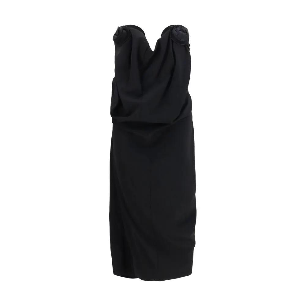 Magda Butrym Sample Sale | Magda Butrym Black Wool Oves Aries Cocktail Dress - | Designer outlet