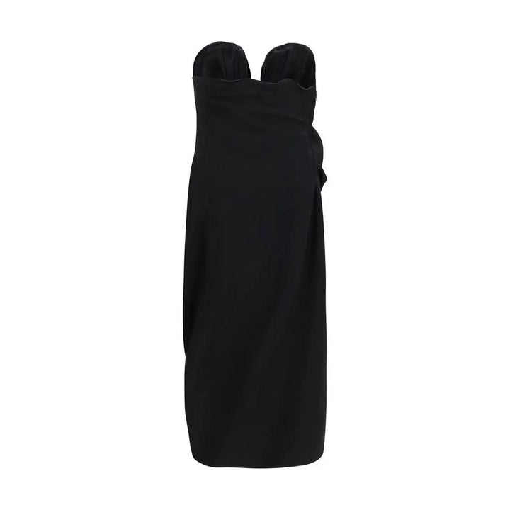 Magda Butrym Sample Sale | Magda Butrym Black Wool Oves Aries Cocktail Dress - | Designer outlet