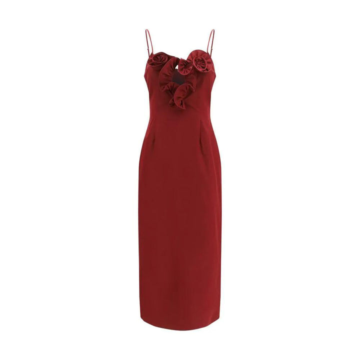 Magda Butrym Sample Sale | Magda Butrym Bordeaux Cotton Cocktail Dress - | Designer outlet