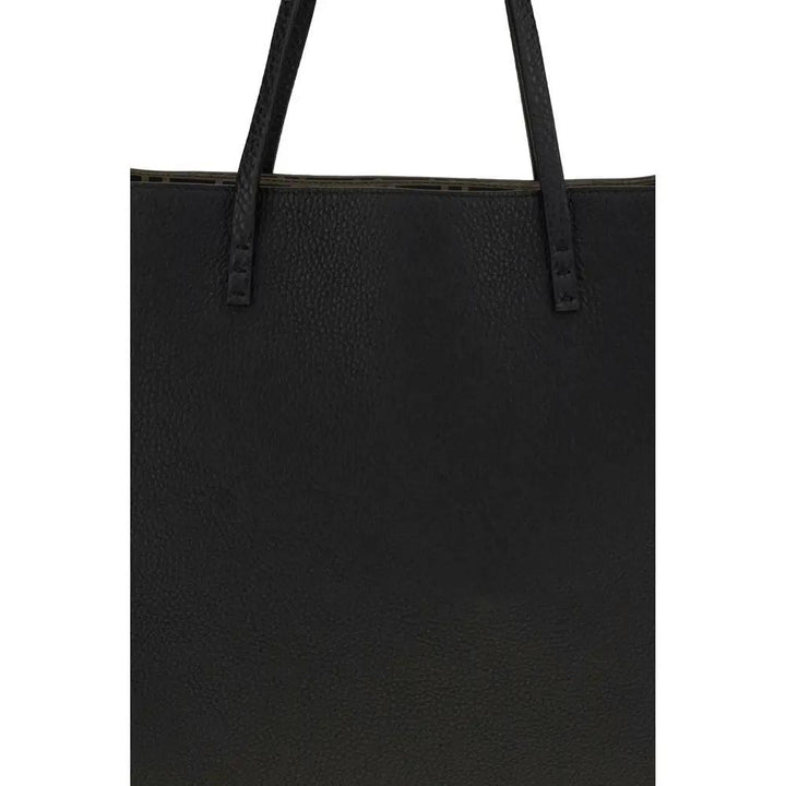 Fendi Sample Sale | Fendi Black Calf Leather Bos Taurus Shoulder Bag - | Designer outlet