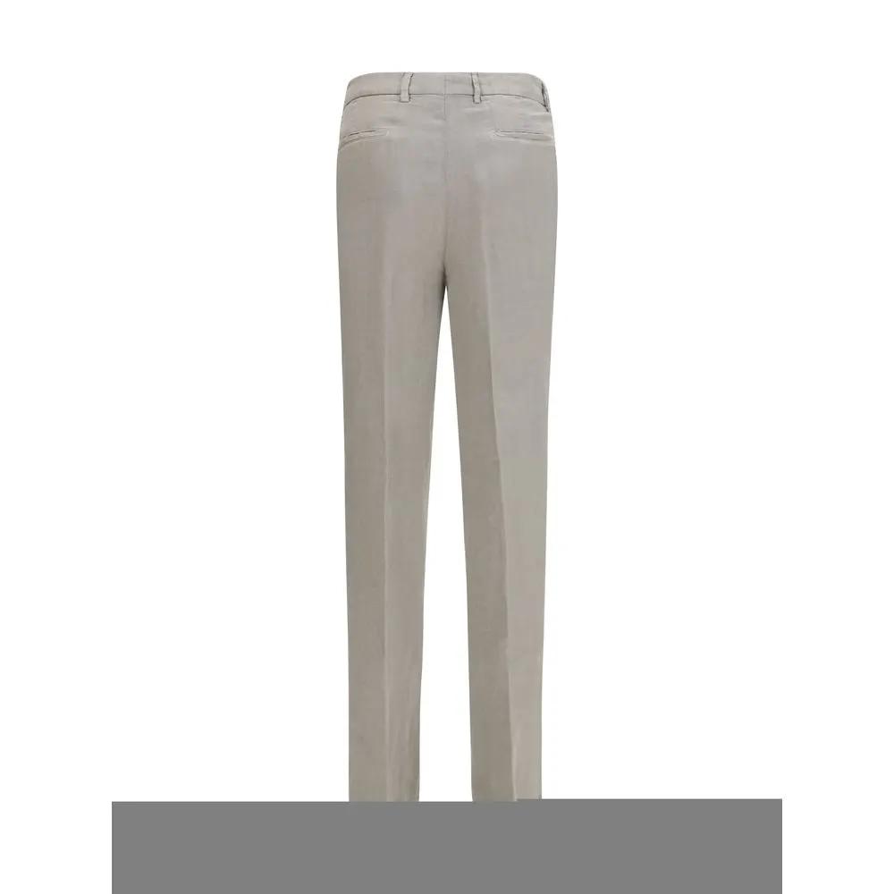Brunello Cucinelli Sample Sale | Brunello Cucinelli Gray Linen Casual Pants - | Designer outlet