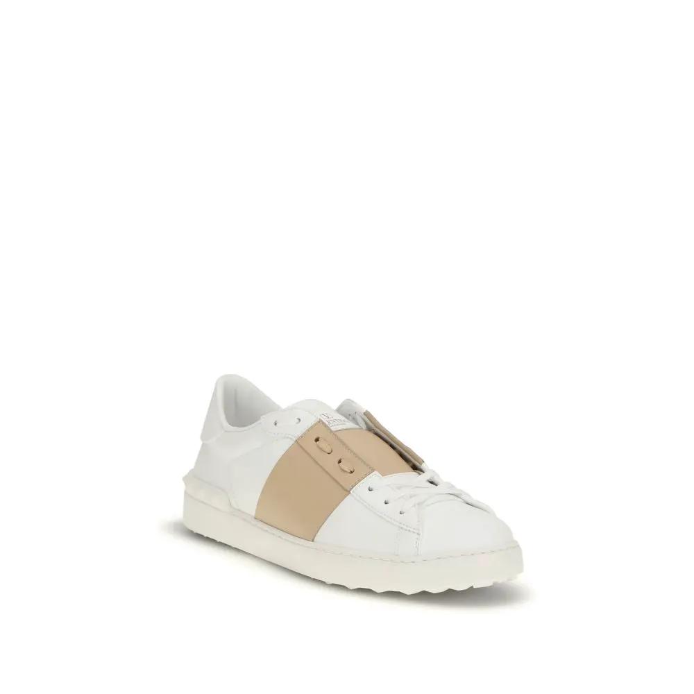 Valentino Garavani Sample Sale | Valentino Garavani White Calf Leather Bos Taurus Low Top Sneakers - | Designer outlet