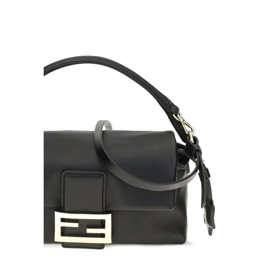 Fendi Black Lamb Ovis Aries Aries Shoulder Bag