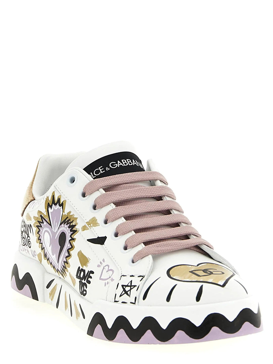 Dolce &amp; Gabbana Multicolor Calfskin Low Top Sneakers