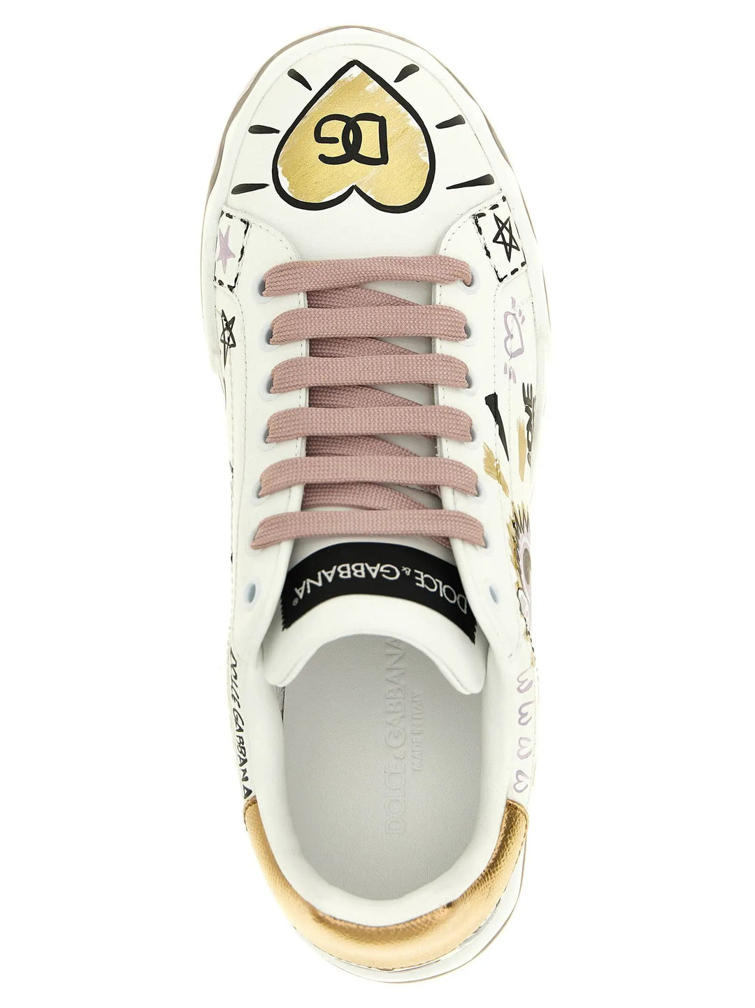 Dolce &amp; Gabbana Multicolor Calfskin Low Top Sneakers