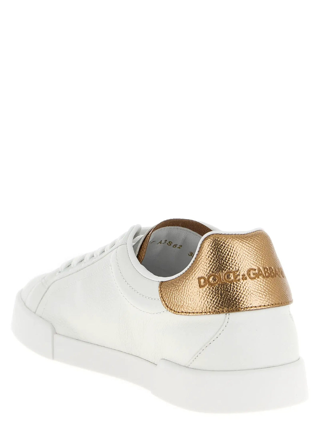 Dolce &amp; Gabbana Gold Calfskin Low Top Sneakers