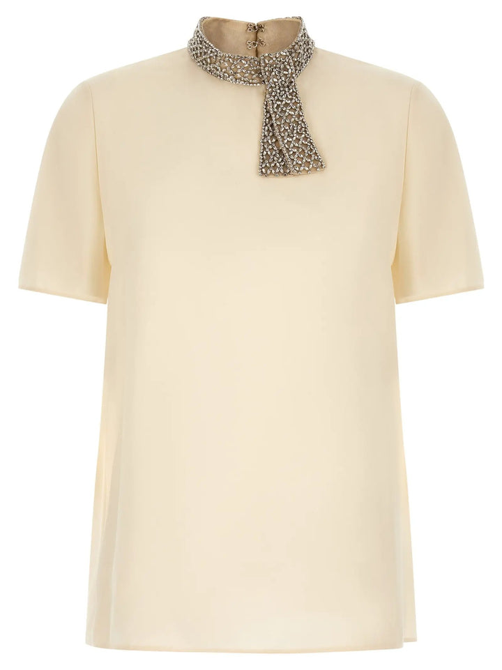 Valentino Garavani White Silk Tank Tops