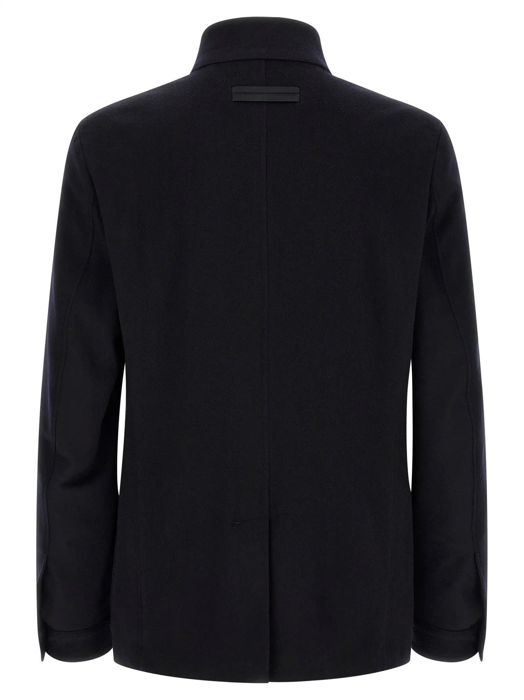 ZEGNA Blue Cashmere Full-Length Jacket