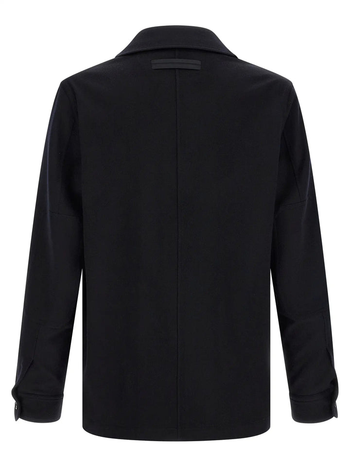 ZEGNA Blue Wool Blouse