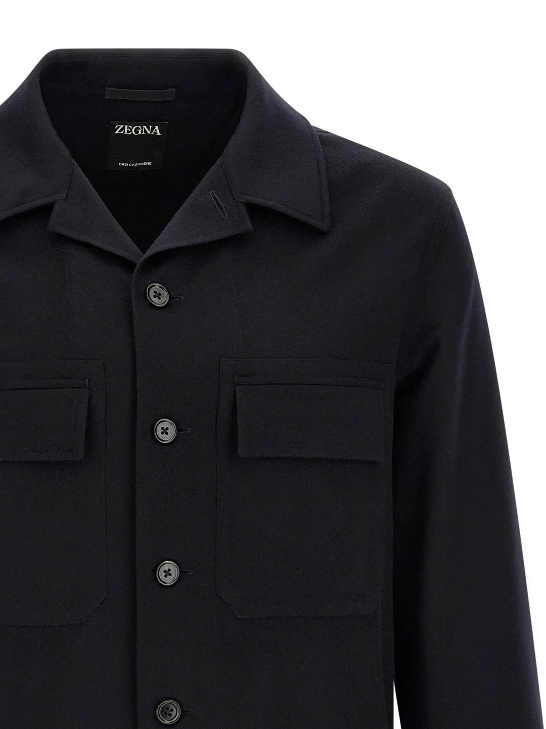 ZEGNA Blue Wool Blouse