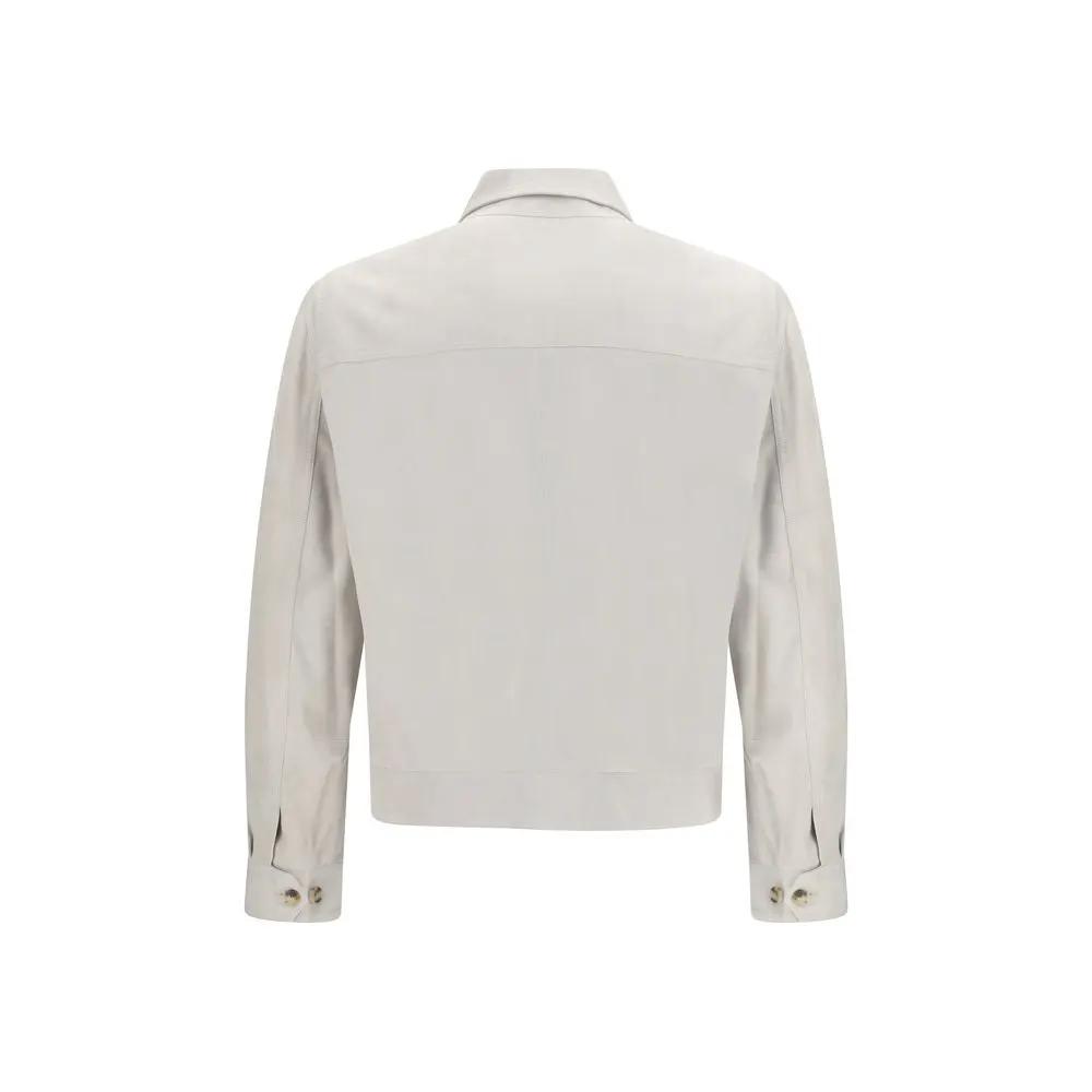 Brunello Cucinelli Sample Sale | Brunello Cucinelli Beige Leather Leather Jacket - | Designer outlet