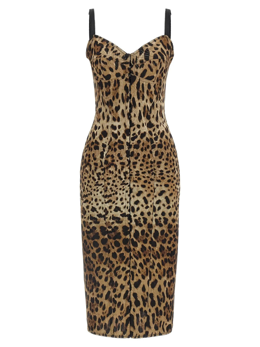 Dolce &amp; Gabbana Brown Polyamide Midi Dress