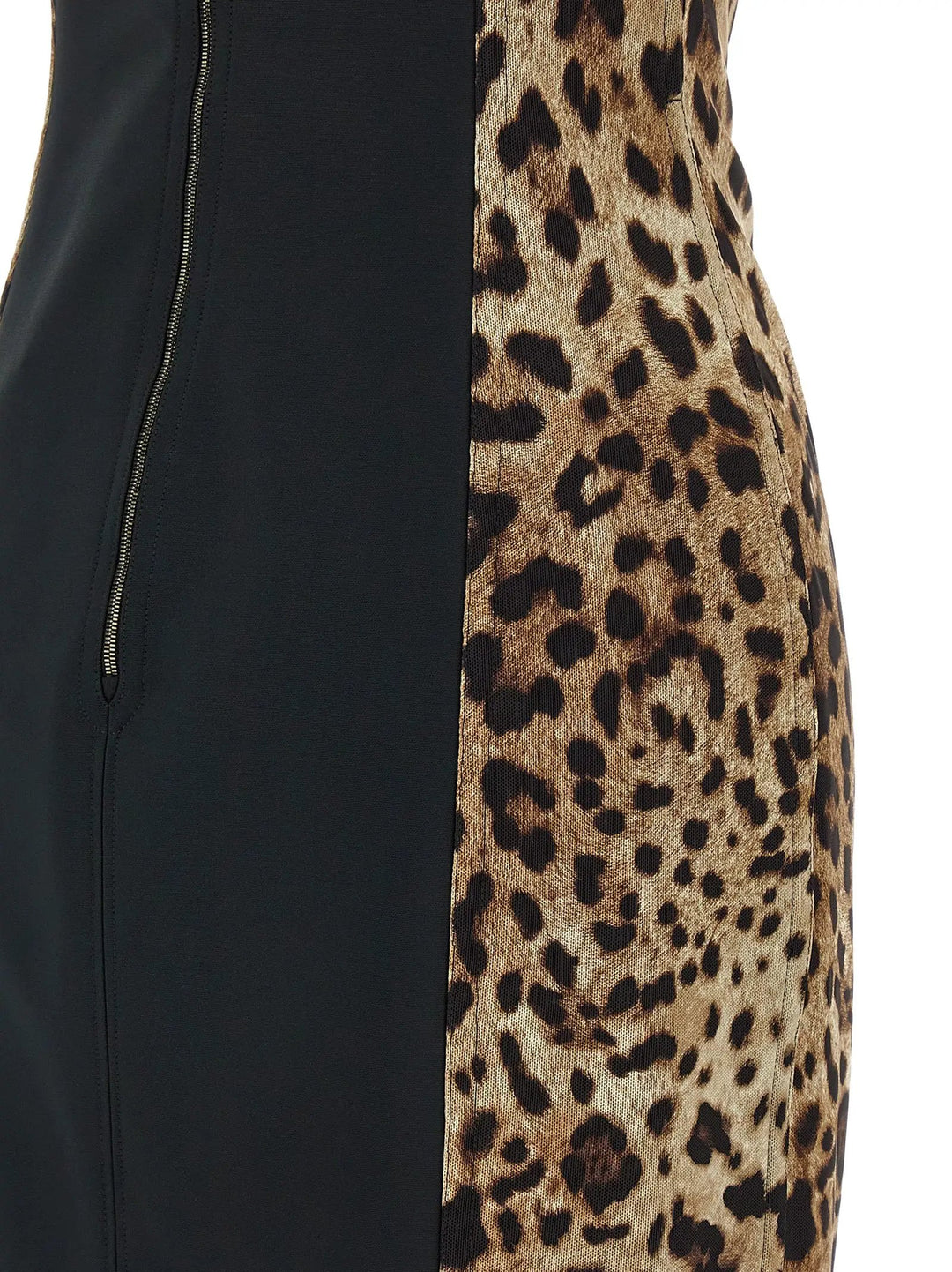 Dolce &amp; Gabbana Brown Polyamide Midi Dress