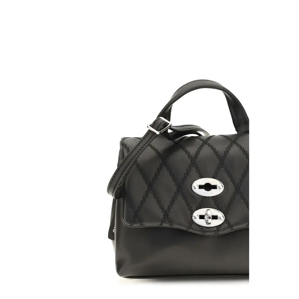 Zanellato Sample Sale | Zanellato Black Calf Leather Bos Taurus Shoulder Bag - | Designer outlet