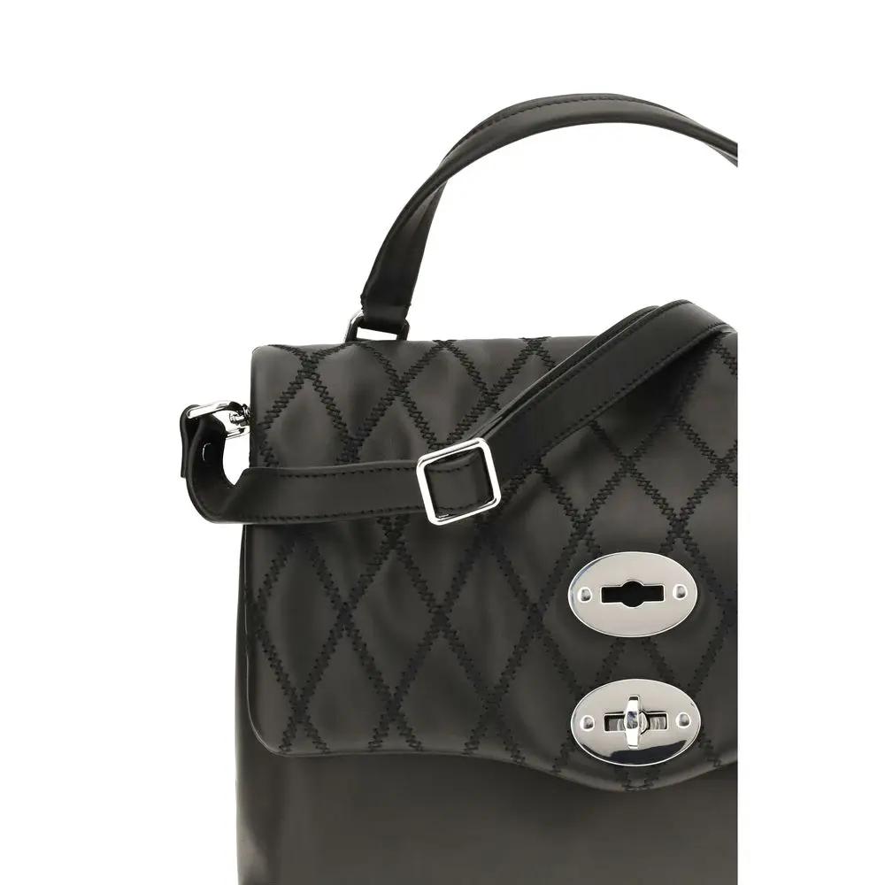 Zanellato Sample Sale | Zanellato Black Calf Leather Bos Taurus Shoulder Bag - | Designer outlet