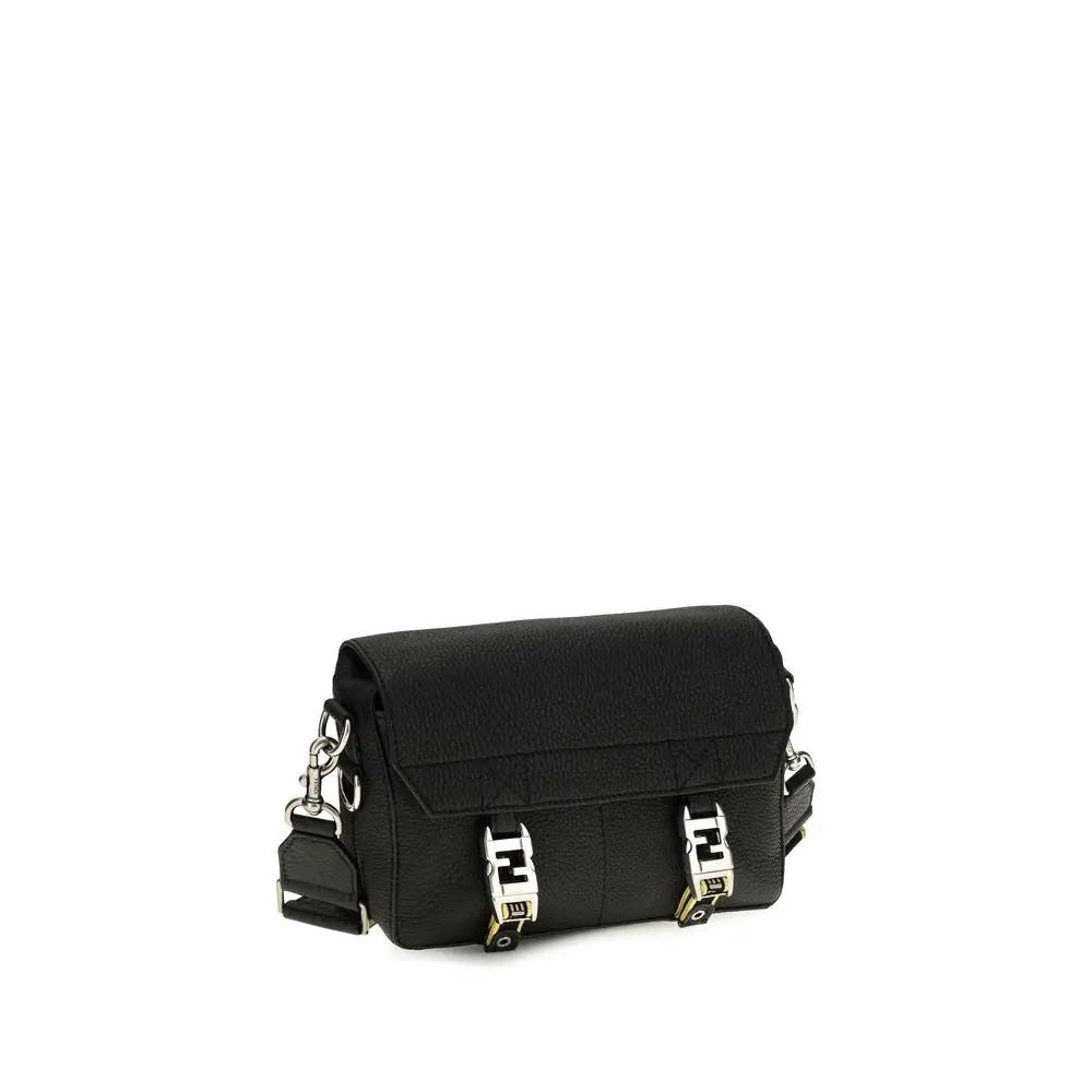 Fendi Sample Sale | Fendi Black Calf Leather Bos Taurus Shoulder Bag - | Designer outlet