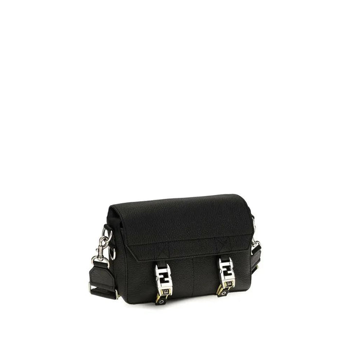 Fendi Sample Sale | Fendi Black Calf Leather Bos Taurus Shoulder Bag - | Designer outlet