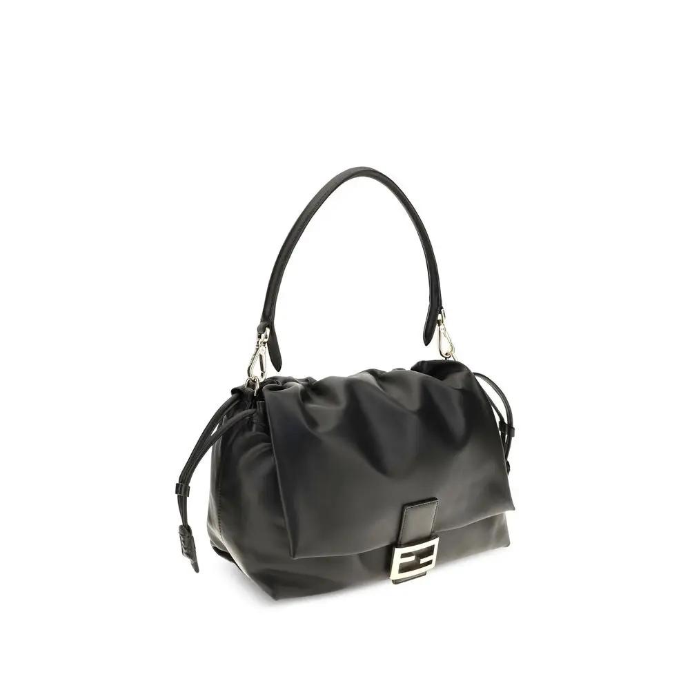 Fendi Sample Sale | Fendi Black Calf Leather Bos Taurus Shoulder Bag - | Designer outlet
