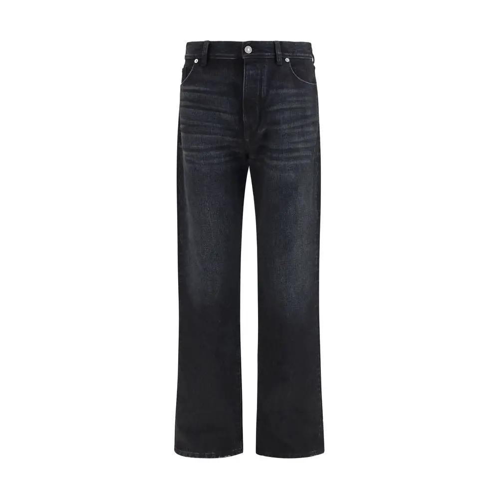 Fendi Sample Sale | Fendi Black Cotton Straight-Leg Jeans - | Designer outlet