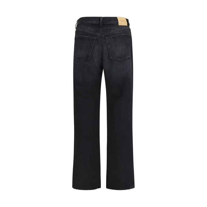 Fendi Sample Sale | Fendi Black Cotton Straight-Leg Jeans - | Designer outlet
