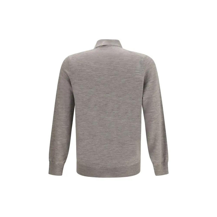 Brunello Cucinelli Sample Sale | Brunello Cucinelli Gray Cashmere Polo Shirt - | Designer outlet