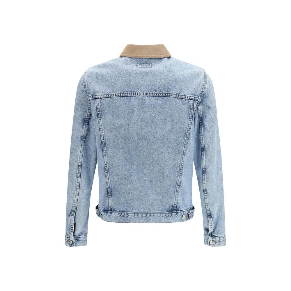 Brunello Cucinelli Sample Sale | Brunello Cucinelli Blue Cotton Denim Jacket - | Designer outlet