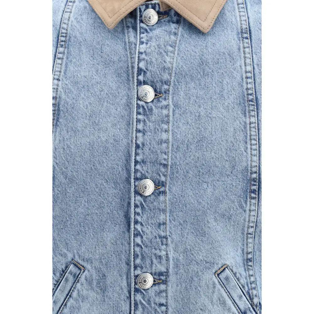 Brunello Cucinelli Sample Sale | Brunello Cucinelli Blue Cotton Denim Jacket - | Designer outlet