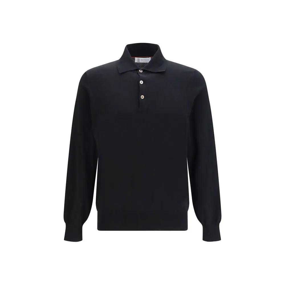 Brunello Cucinelli Sample Sale | Brunello Cucinelli Black Cotton Long Sleeve T-Shirt - | Designer outlet