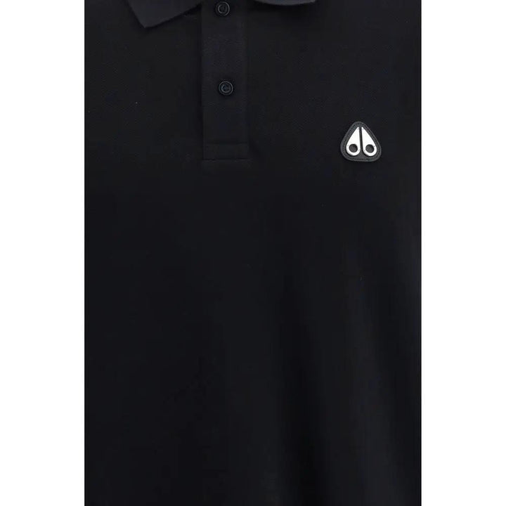 Moose Knuckles Sample Sale | Moose Knuckles Black Cotton Polo Shirt - | Designer outlet