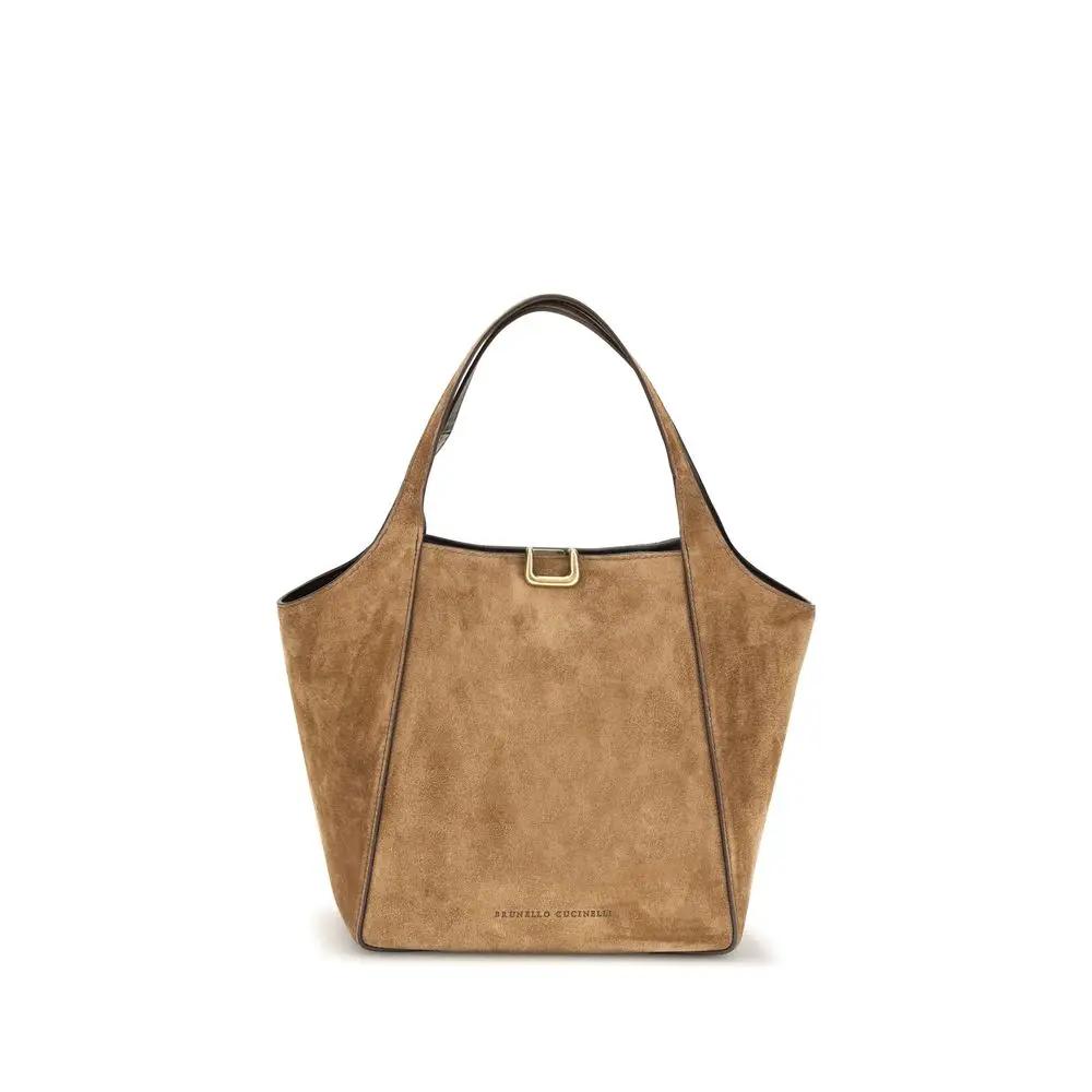 Brunello Cucinelli Sample Sale | Brunello Cucinelli Beige Calf Leather Bos Taurus Shoulder Bag - | Designer outlet