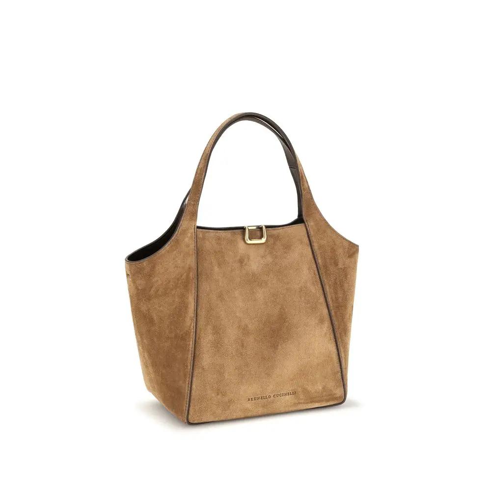 Brunello Cucinelli Sample Sale | Brunello Cucinelli Beige Calf Leather Bos Taurus Shoulder Bag - | Designer outlet