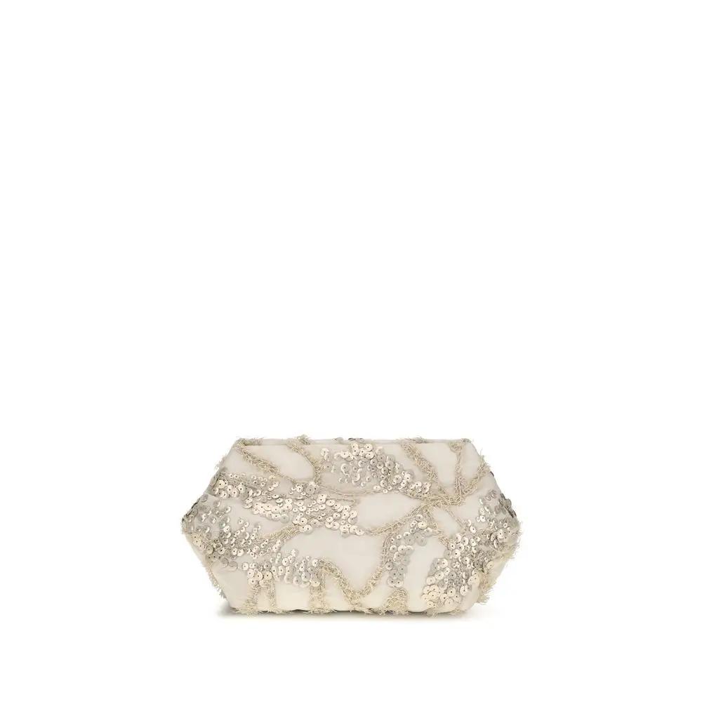 Brunello Cucinelli Sample Sale | Brunello Cucinelli Beige Silk Shoulder Bag - | Designer outlet