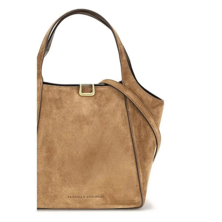 Brunello Cucinelli Sample Sale | Brunello Cucinelli Beige Calf Leather Bos Taurus Shoulder Bag - | Designer outlet