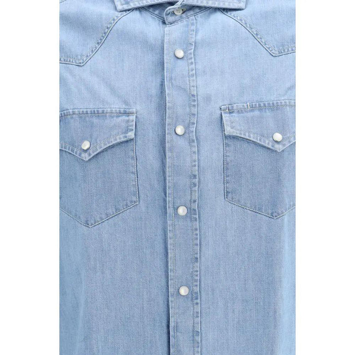 Brunello Cucinelli Sample Sale | Brunello Cucinelli Blue Denim Shirt - | Designer outlet