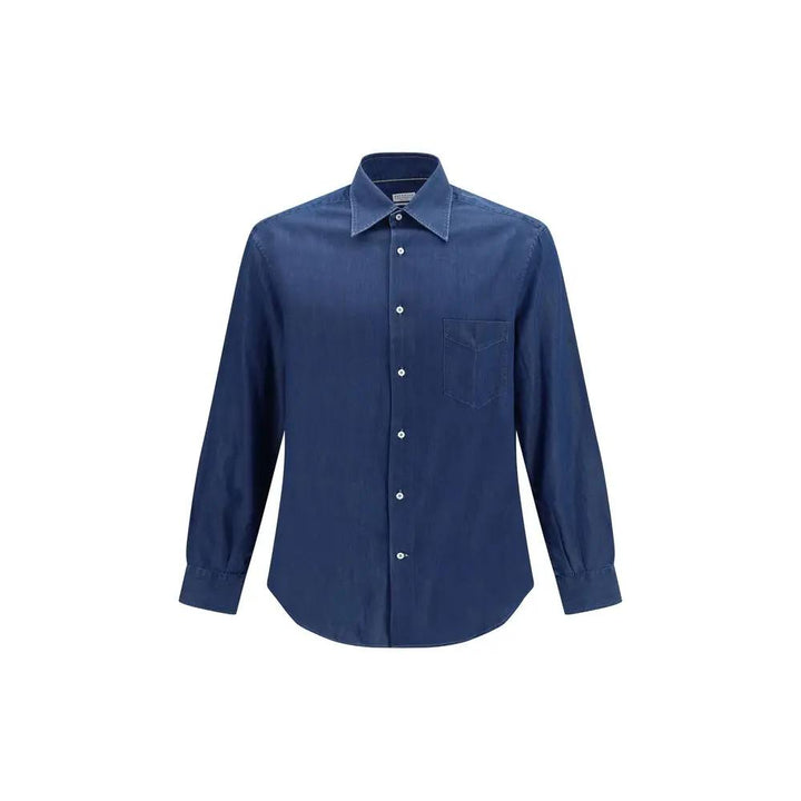 Brunello Cucinelli Sample Sale | Brunello Cucinelli Blue Denim Shirt - | Designer outlet