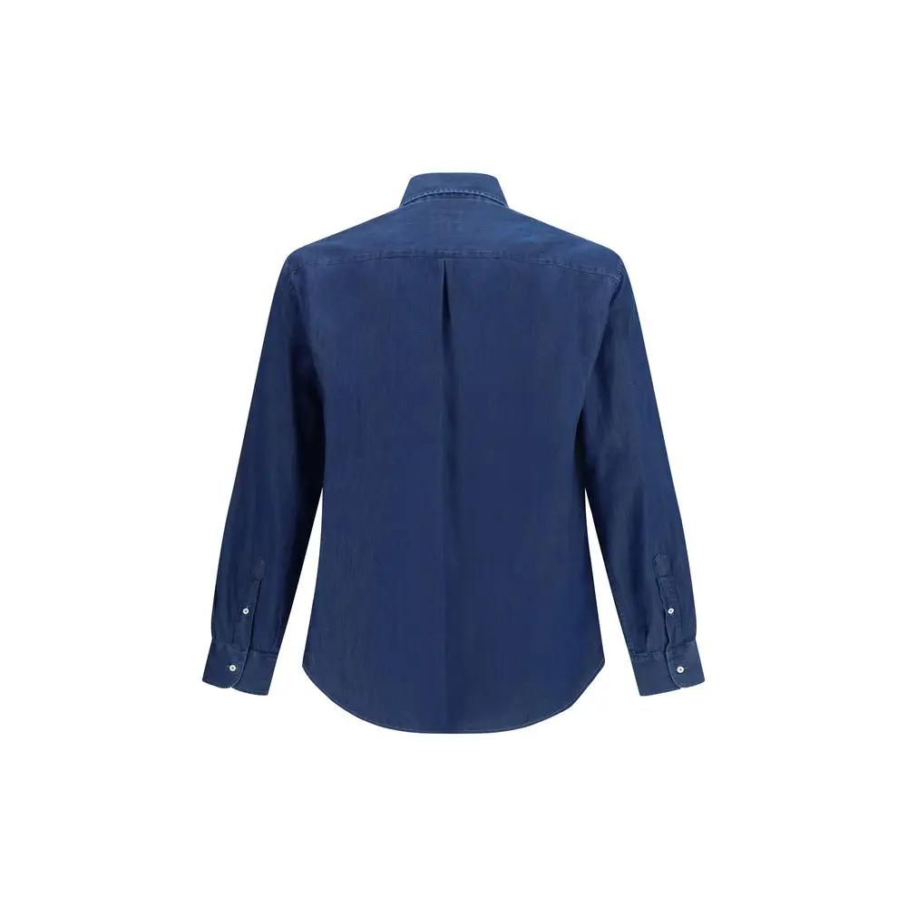 Brunello Cucinelli Sample Sale | Brunello Cucinelli Blue Denim Shirt - | Designer outlet