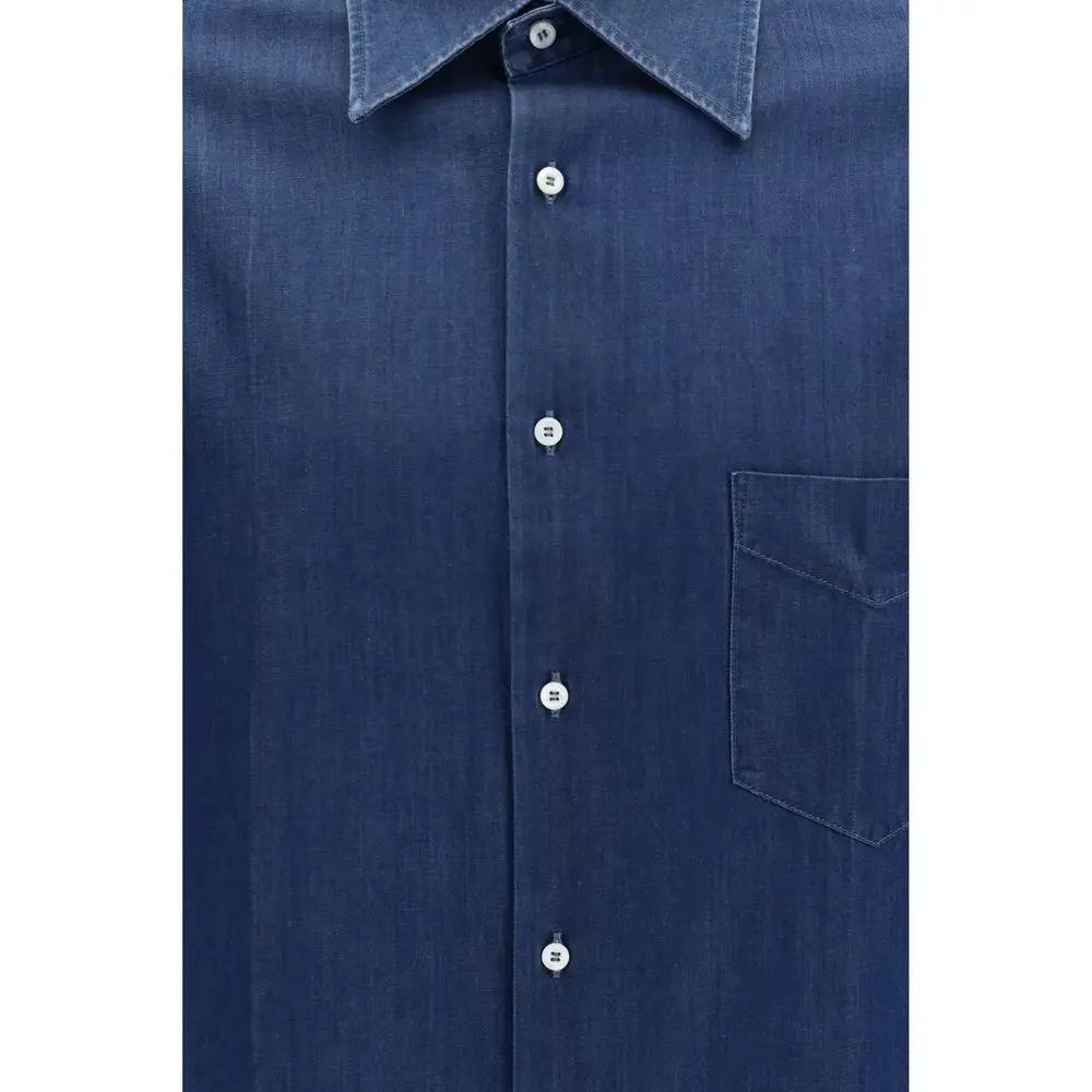 Brunello Cucinelli Sample Sale | Brunello Cucinelli Blue Denim Shirt - | Designer outlet