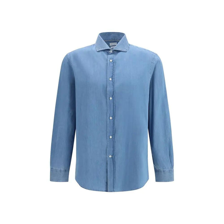 Brunello Cucinelli Sample Sale | Brunello Cucinelli Blue Denim Shirt - | Designer outlet