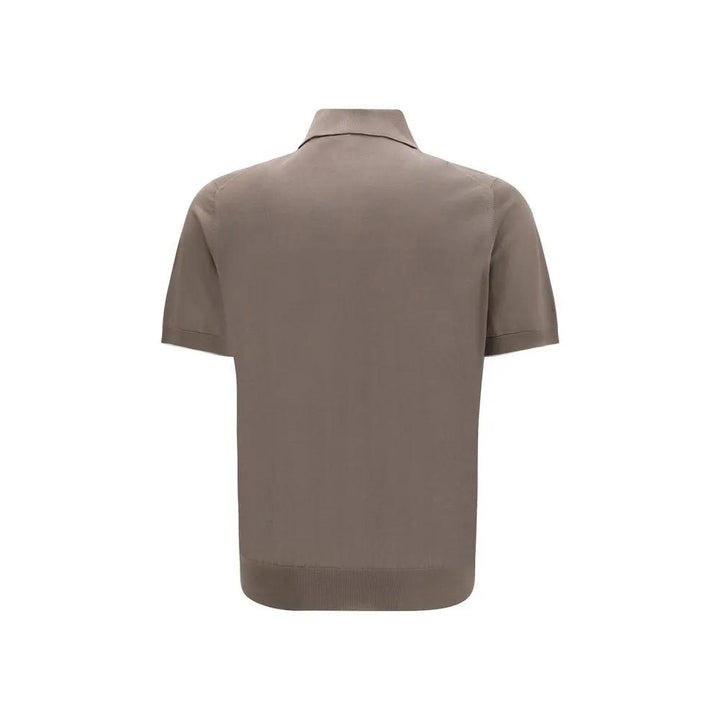 Brunello Cucinelli Sample Sale | Brunello Cucinelli Brown Cotton Polo Shirt - | Designer outlet