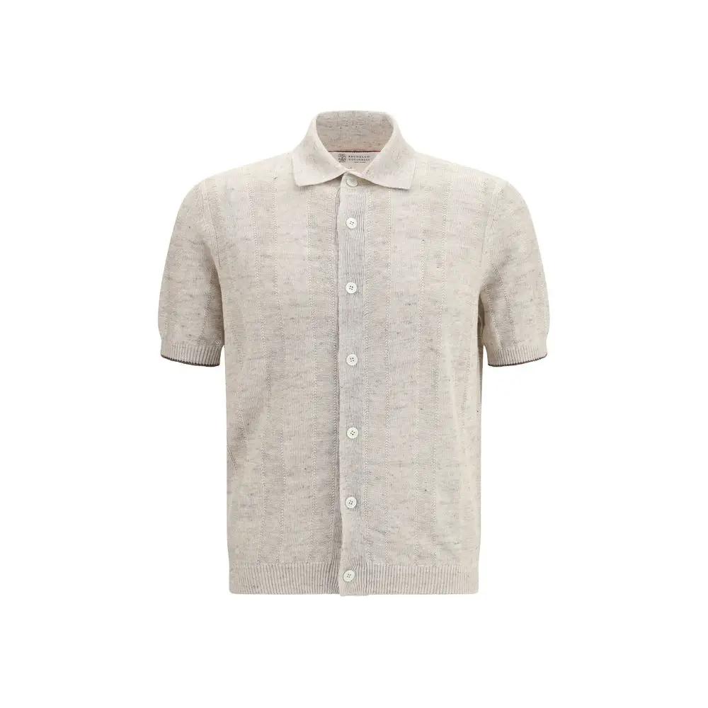 Brunello Cucinelli Sample Sale | Brunello Cucinelli Beige Cotton Polo Shirt - | Designer outlet