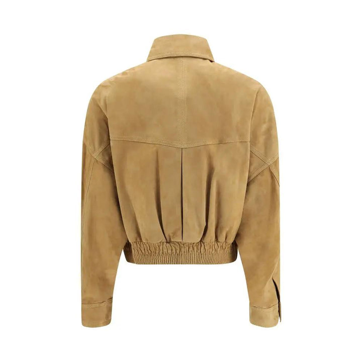 Versace Sample Sale | Versace Beige Lamb Leather Bomber - | Designer outlet