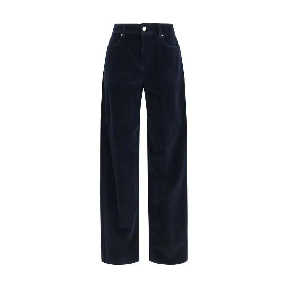 Max Mara Sample Sale | Max Mara Blue Cotton Pants - | Designer outlet